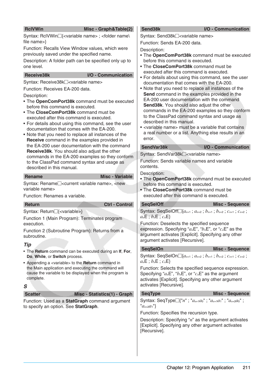 Casio ClassPad II fx-CP400 User Manual | Page 211 / 275