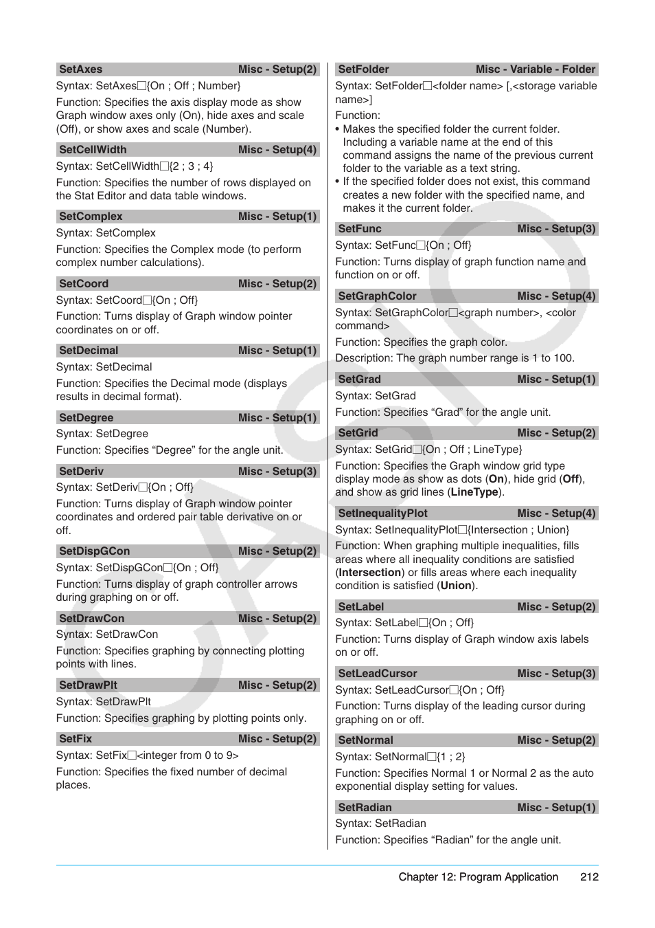 Casio ClassPad II fx-CP400 User Manual | Page 212 / 275