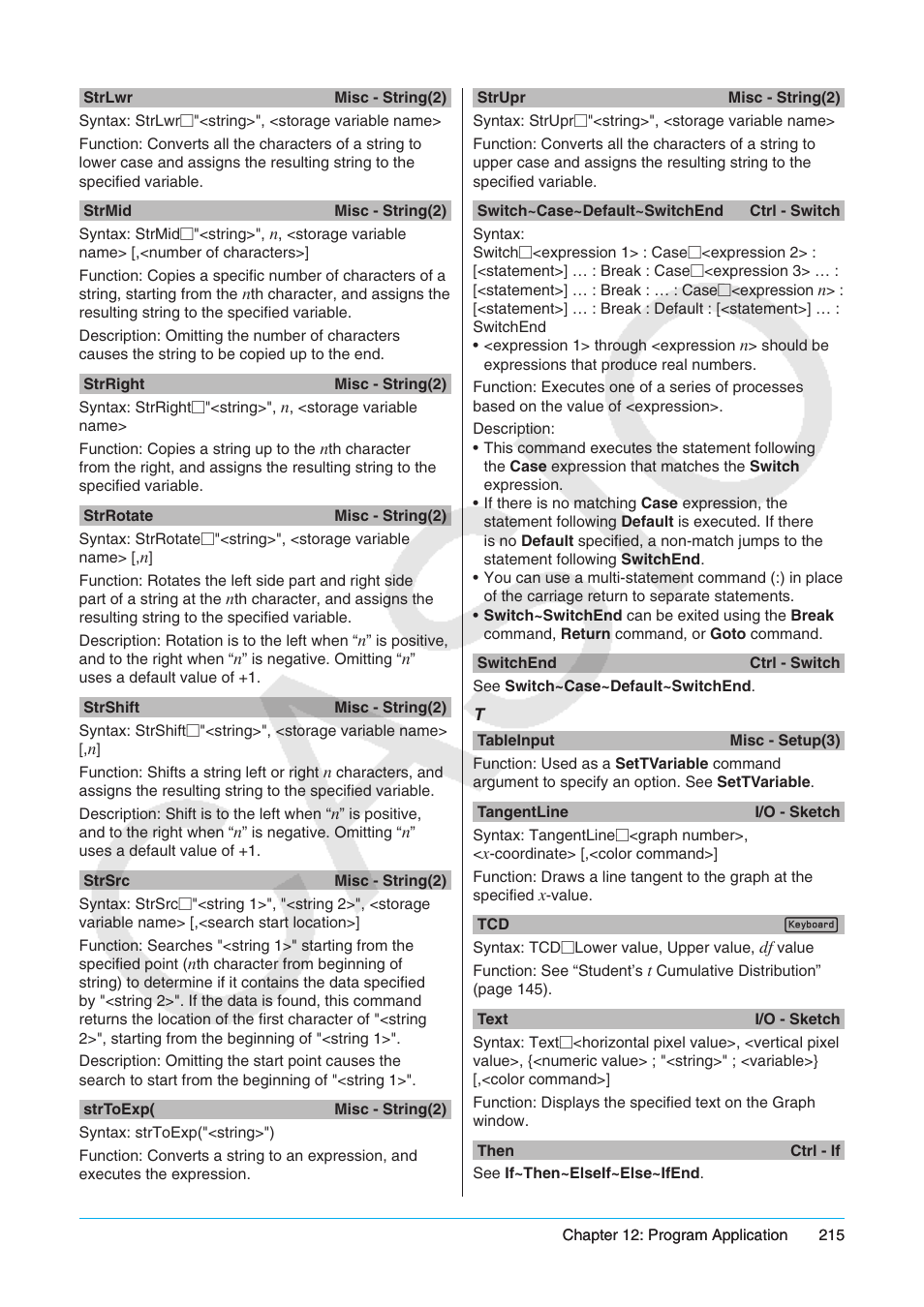 Casio ClassPad II fx-CP400 User Manual | Page 215 / 275