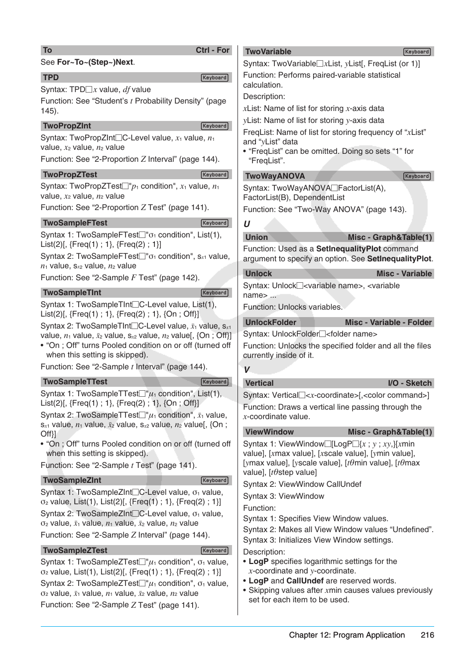 Casio ClassPad II fx-CP400 User Manual | Page 216 / 275