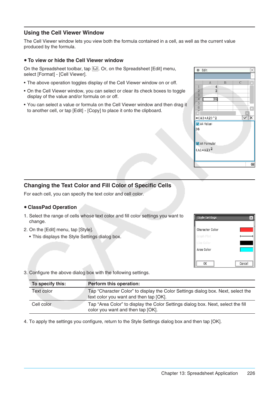 Casio ClassPad II fx-CP400 User Manual | Page 226 / 275