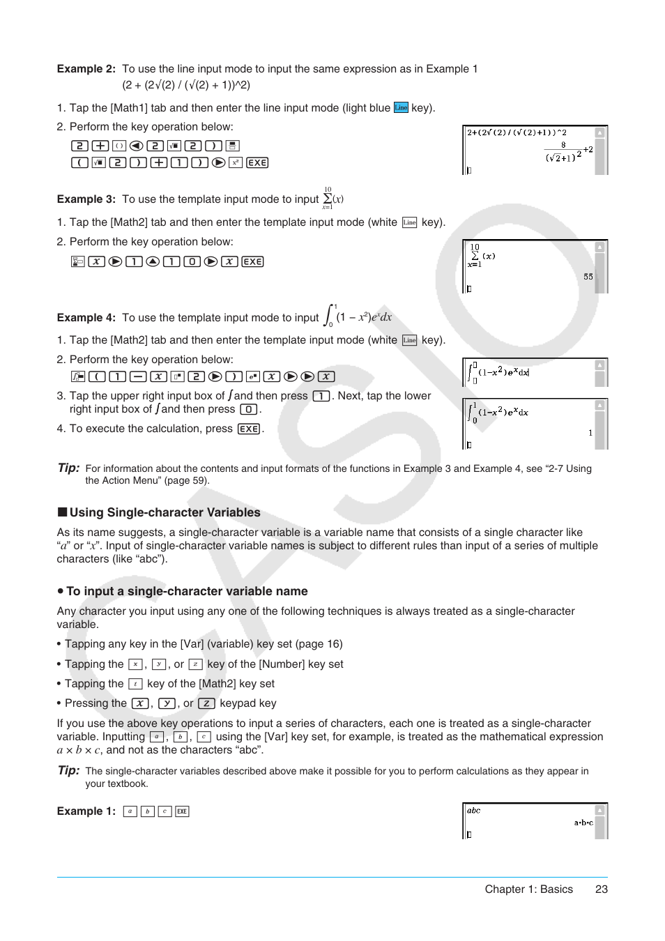Casio ClassPad II fx-CP400 User Manual | Page 23 / 275