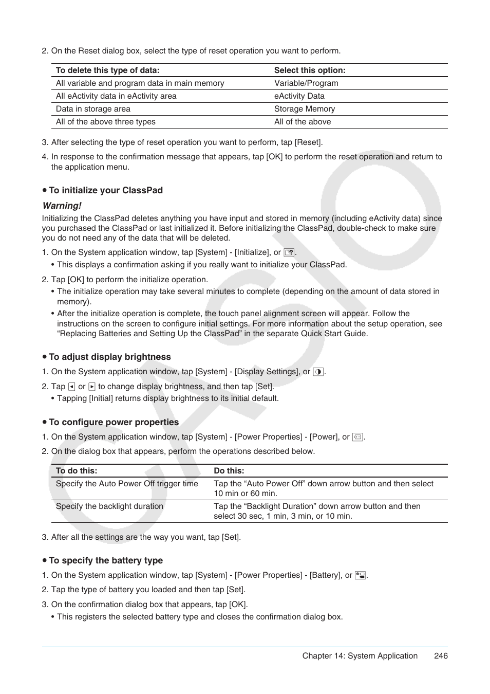 Casio ClassPad II fx-CP400 User Manual | Page 246 / 275