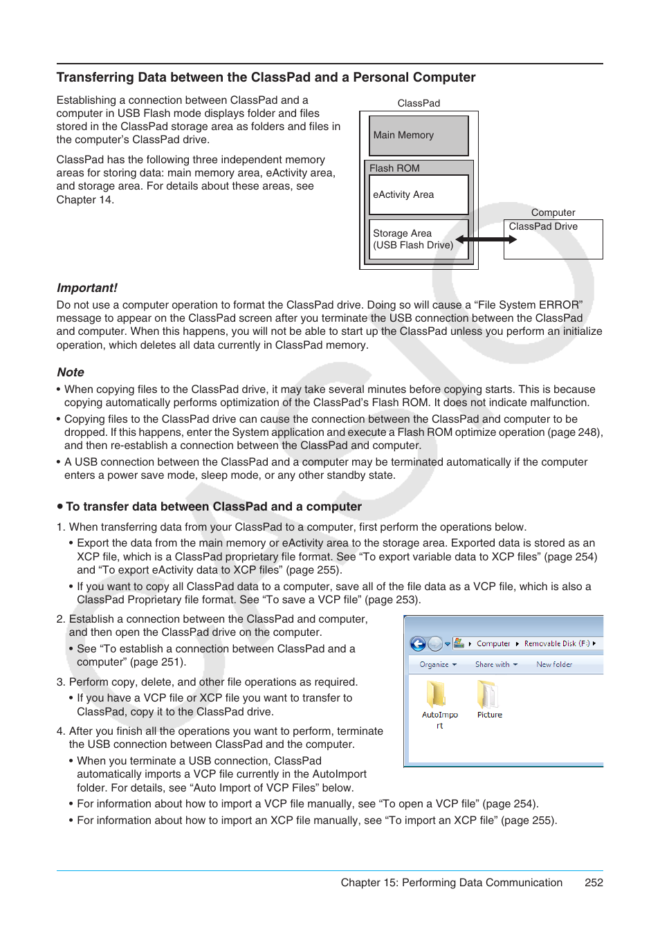 Casio ClassPad II fx-CP400 User Manual | Page 252 / 275