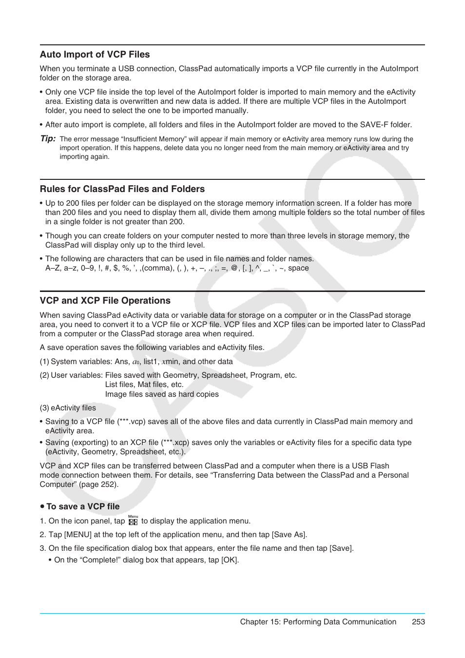 Casio ClassPad II fx-CP400 User Manual | Page 253 / 275