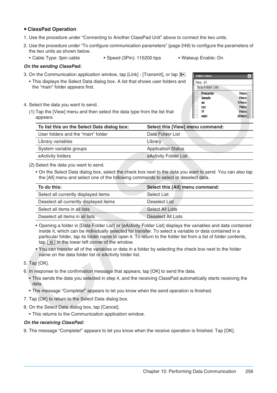 Casio ClassPad II fx-CP400 User Manual | Page 256 / 275