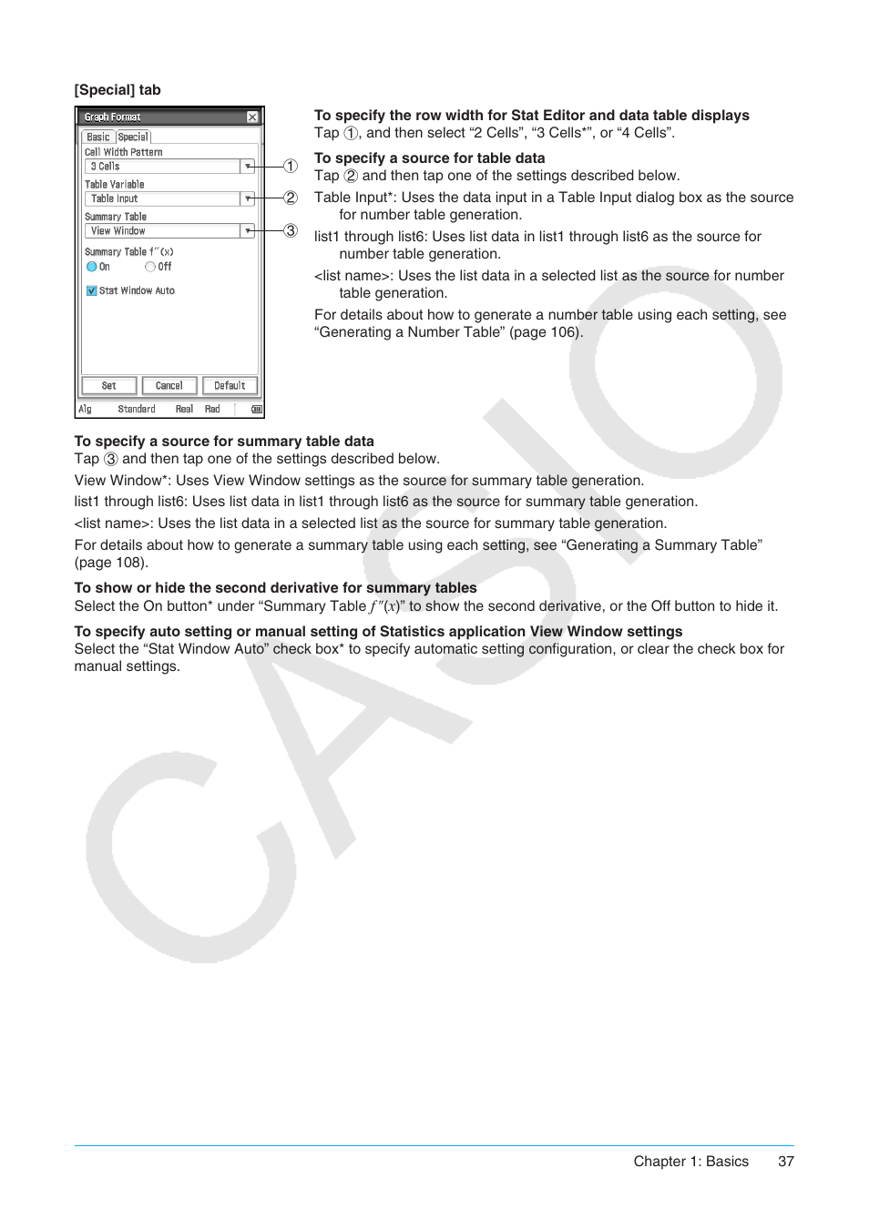 Casio ClassPad II fx-CP400 User Manual | Page 37 / 275