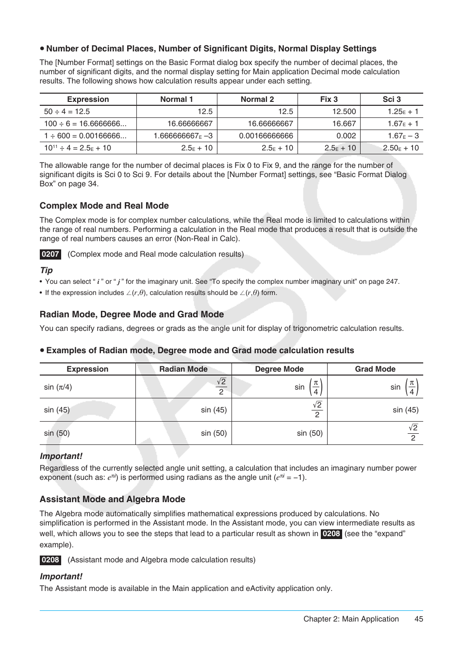 Casio ClassPad II fx-CP400 User Manual | Page 45 / 275