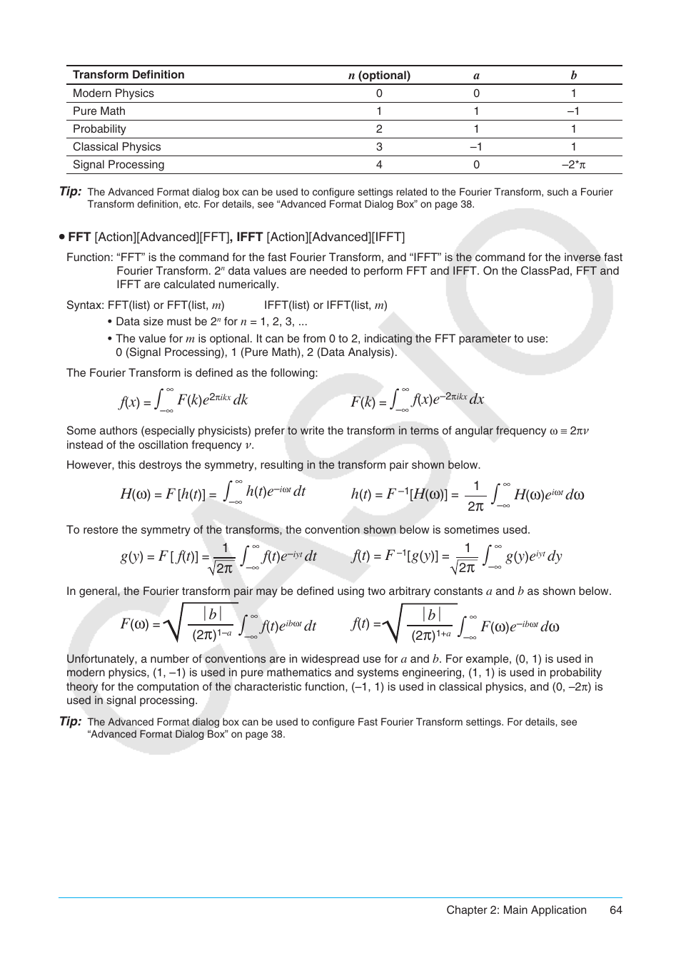 Casio ClassPad II fx-CP400 User Manual | Page 64 / 275