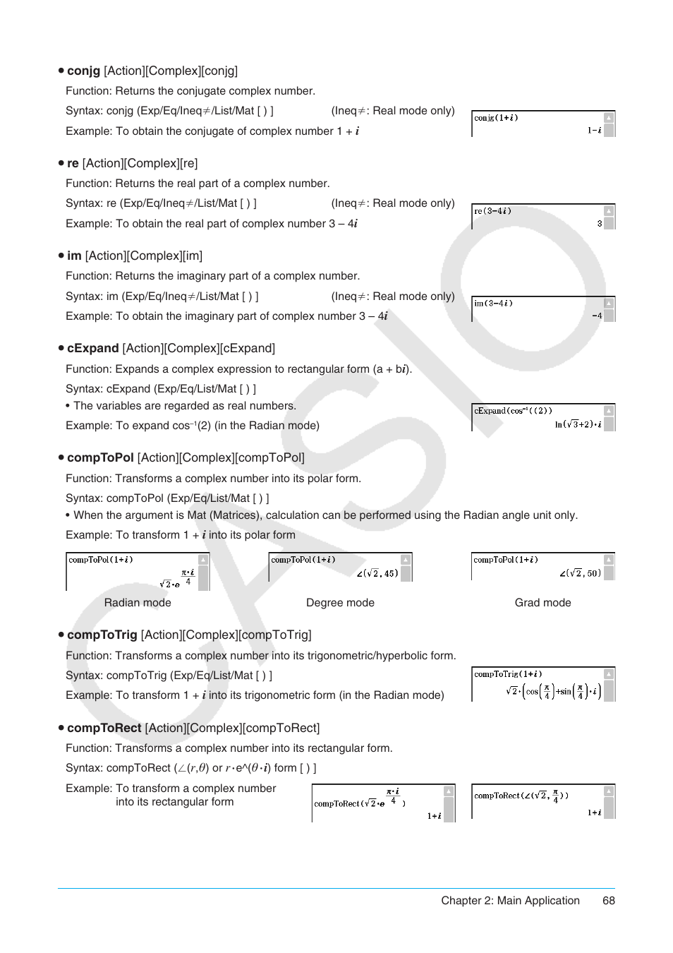 Casio ClassPad II fx-CP400 User Manual | Page 68 / 275