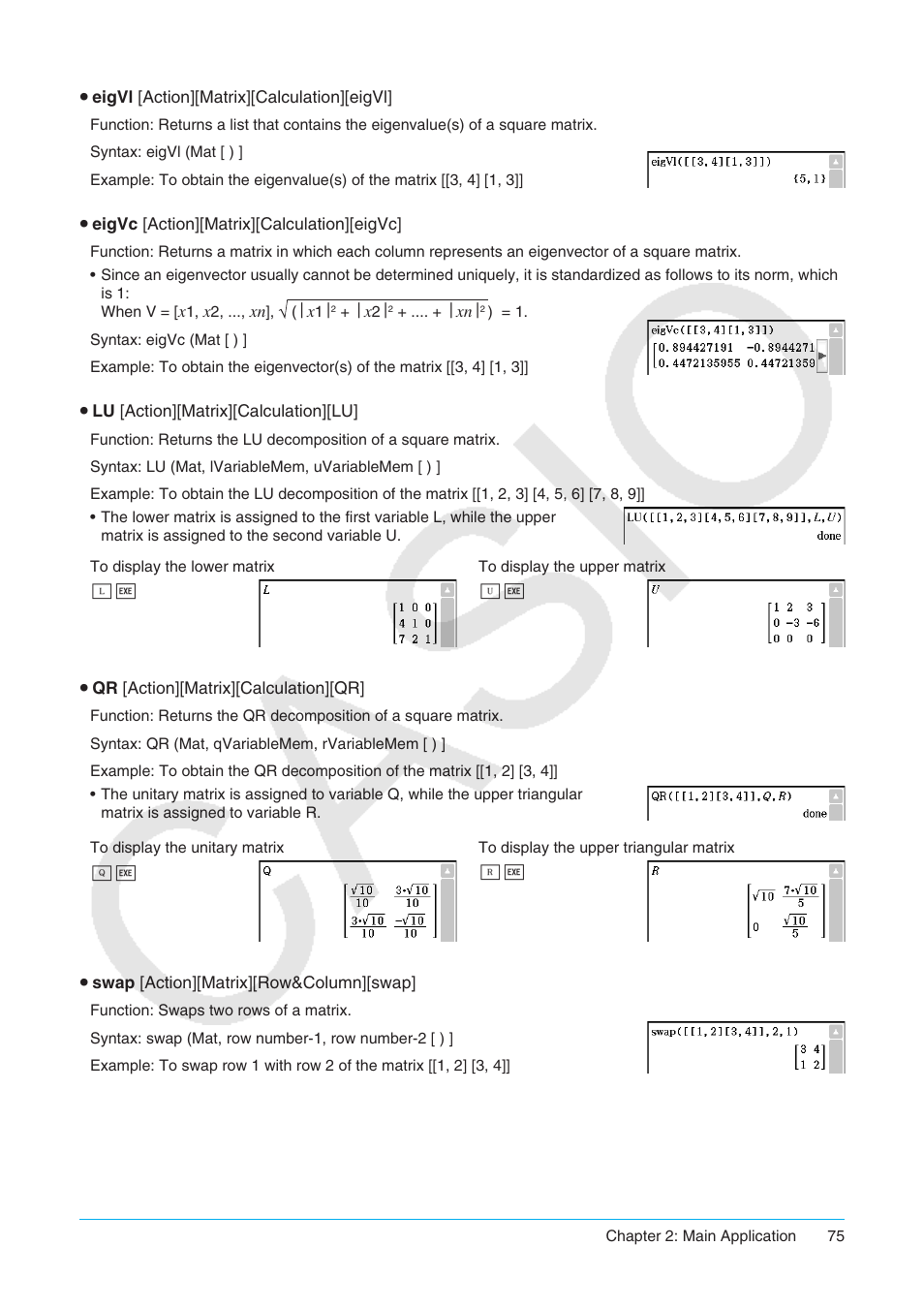 Casio ClassPad II fx-CP400 User Manual | Page 75 / 275