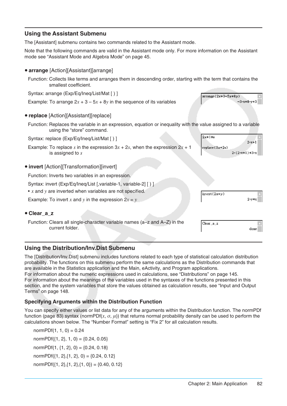 Casio ClassPad II fx-CP400 User Manual | Page 82 / 275