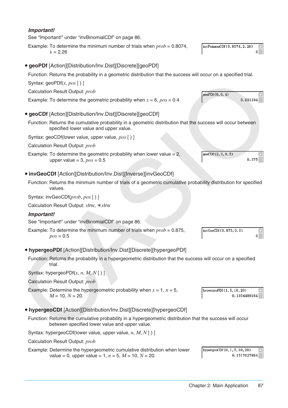 Casio ClassPad II fx-CP400 User Manual | Page 87 / 275