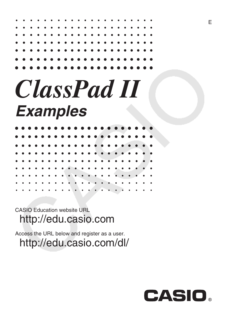 Casio ClassPad II fx-CP400 Examples User Manual | 43 pages