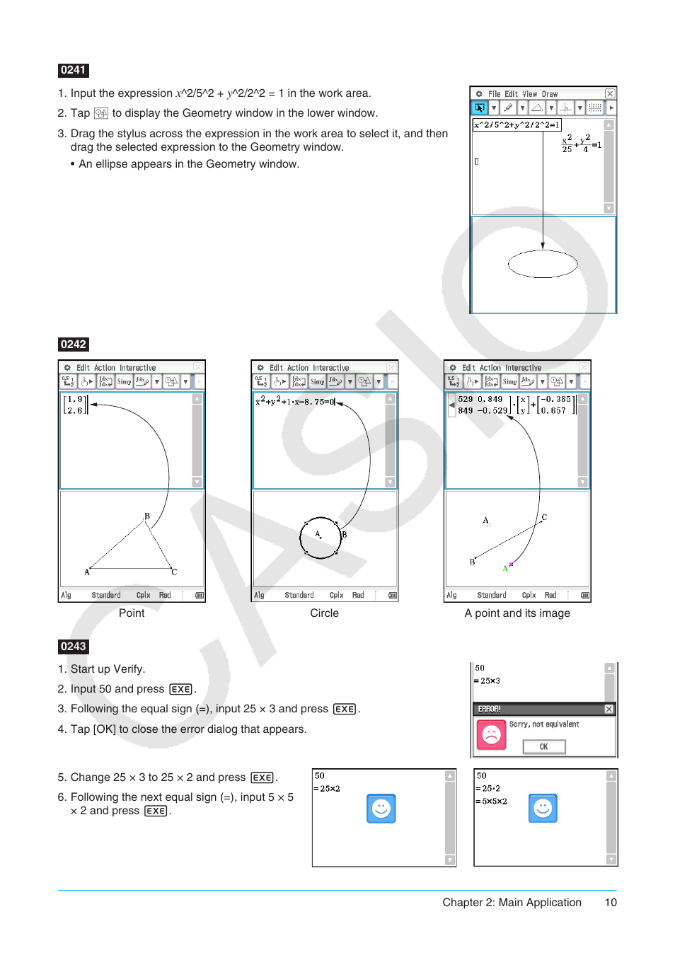 Casio ClassPad II fx-CP400 Examples User Manual | Page 10 / 43