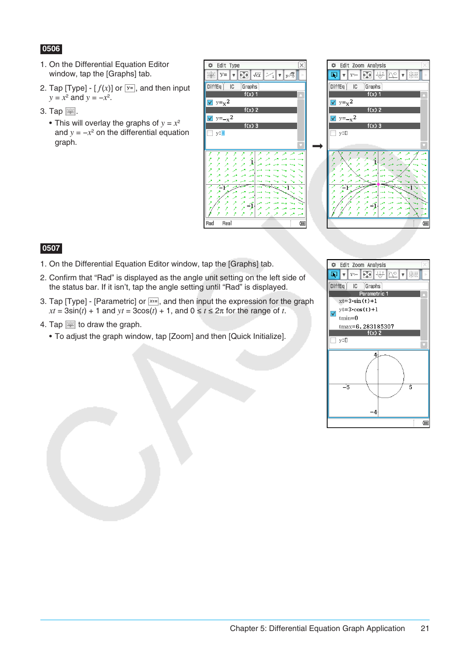 Casio ClassPad II fx-CP400 Examples User Manual | Page 21 / 43