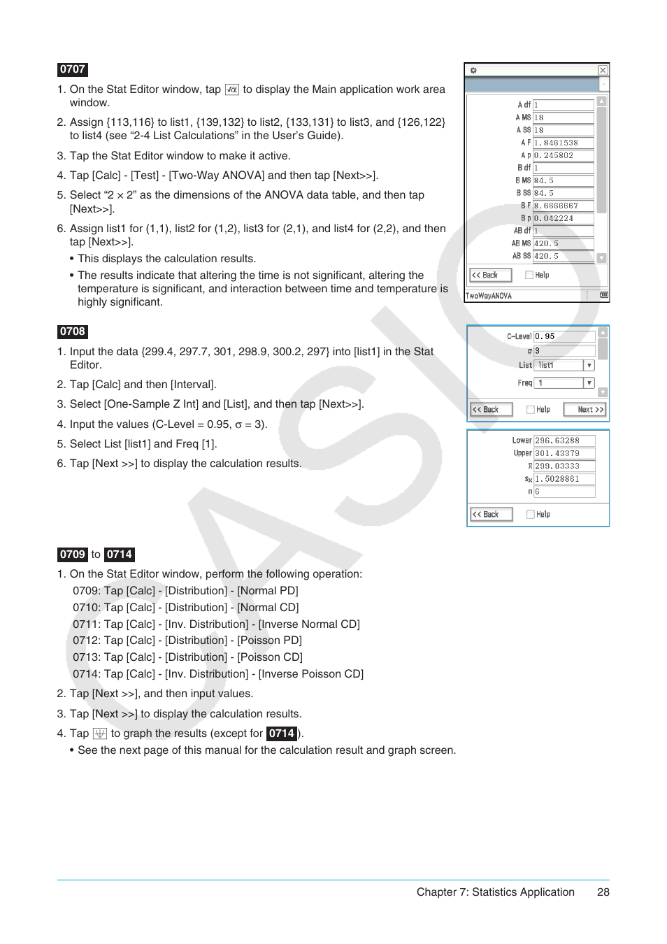 Casio ClassPad II fx-CP400 Examples User Manual | Page 28 / 43