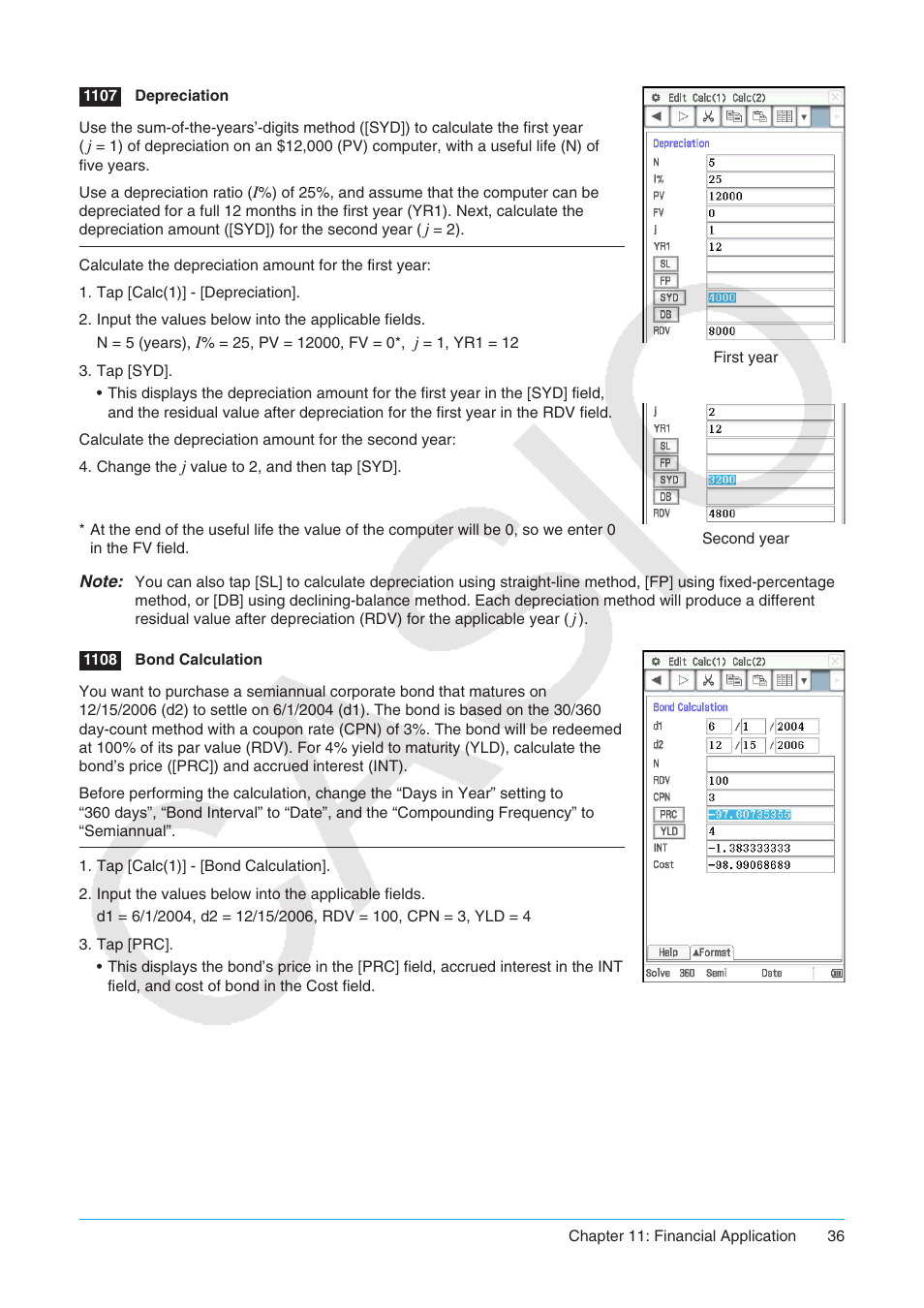 Casio ClassPad II fx-CP400 Examples User Manual | Page 36 / 43