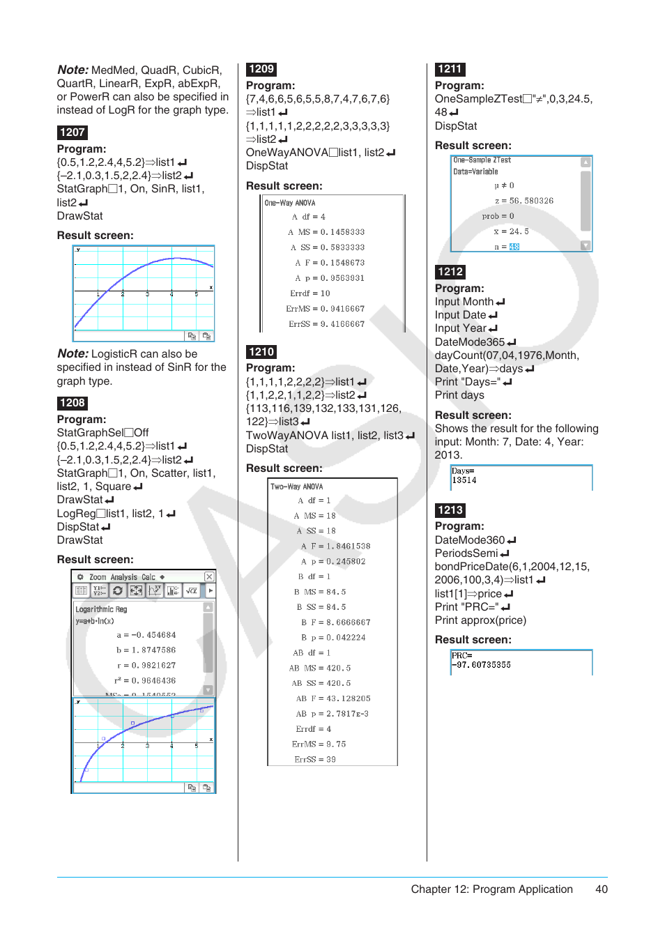 Casio ClassPad II fx-CP400 Examples User Manual | Page 40 / 43