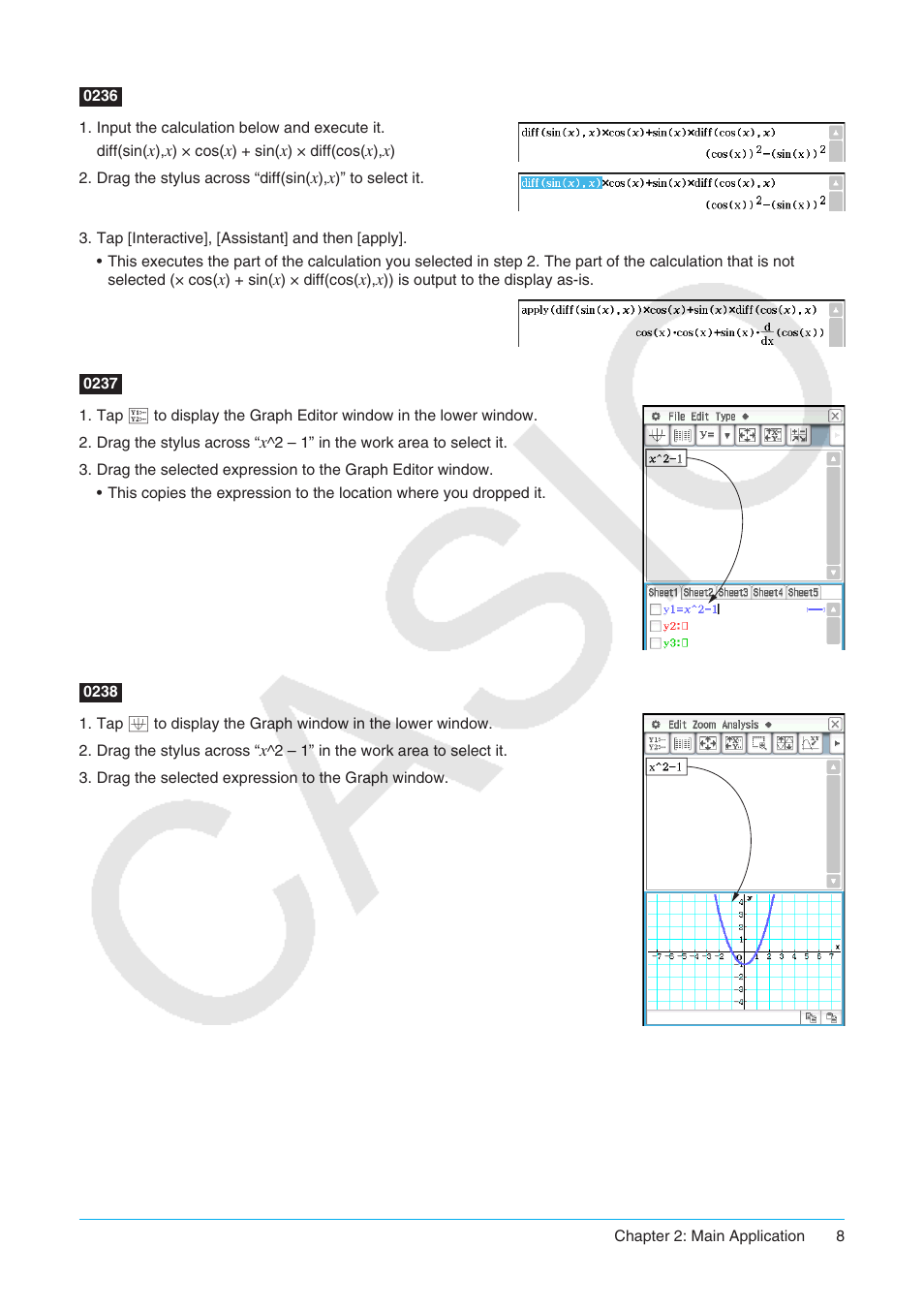 Casio ClassPad II fx-CP400 Examples User Manual | Page 8 / 43