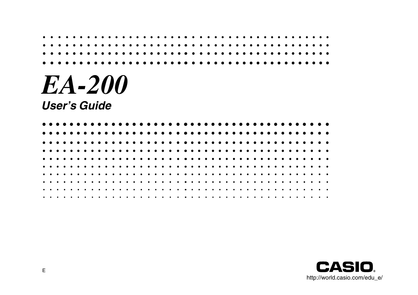 Casio EA-200 User Manual | 55 pages