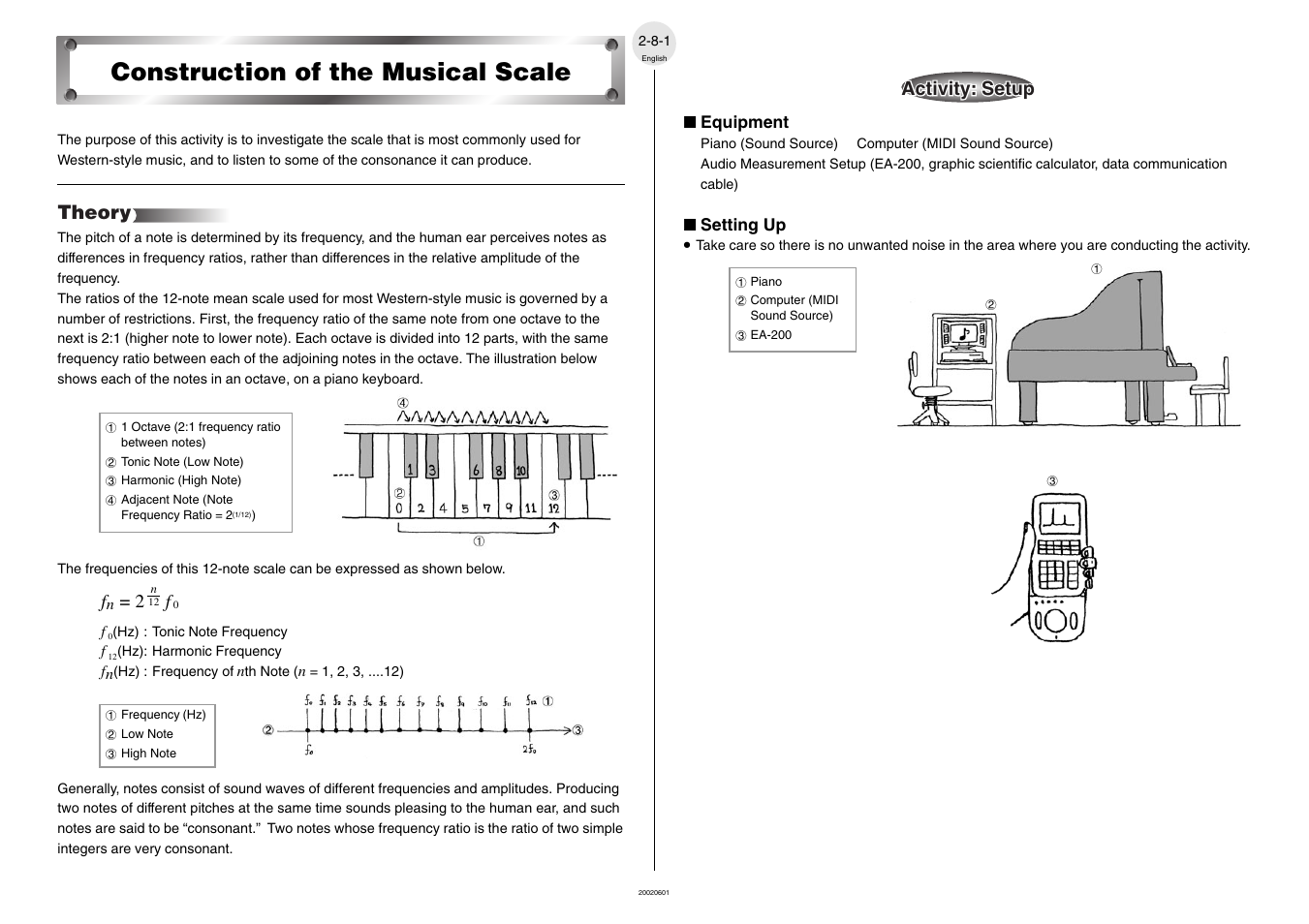 Construction of the musical scale, Theory, Activity: setup | Casio EA-200 User Manual | Page 28 / 55