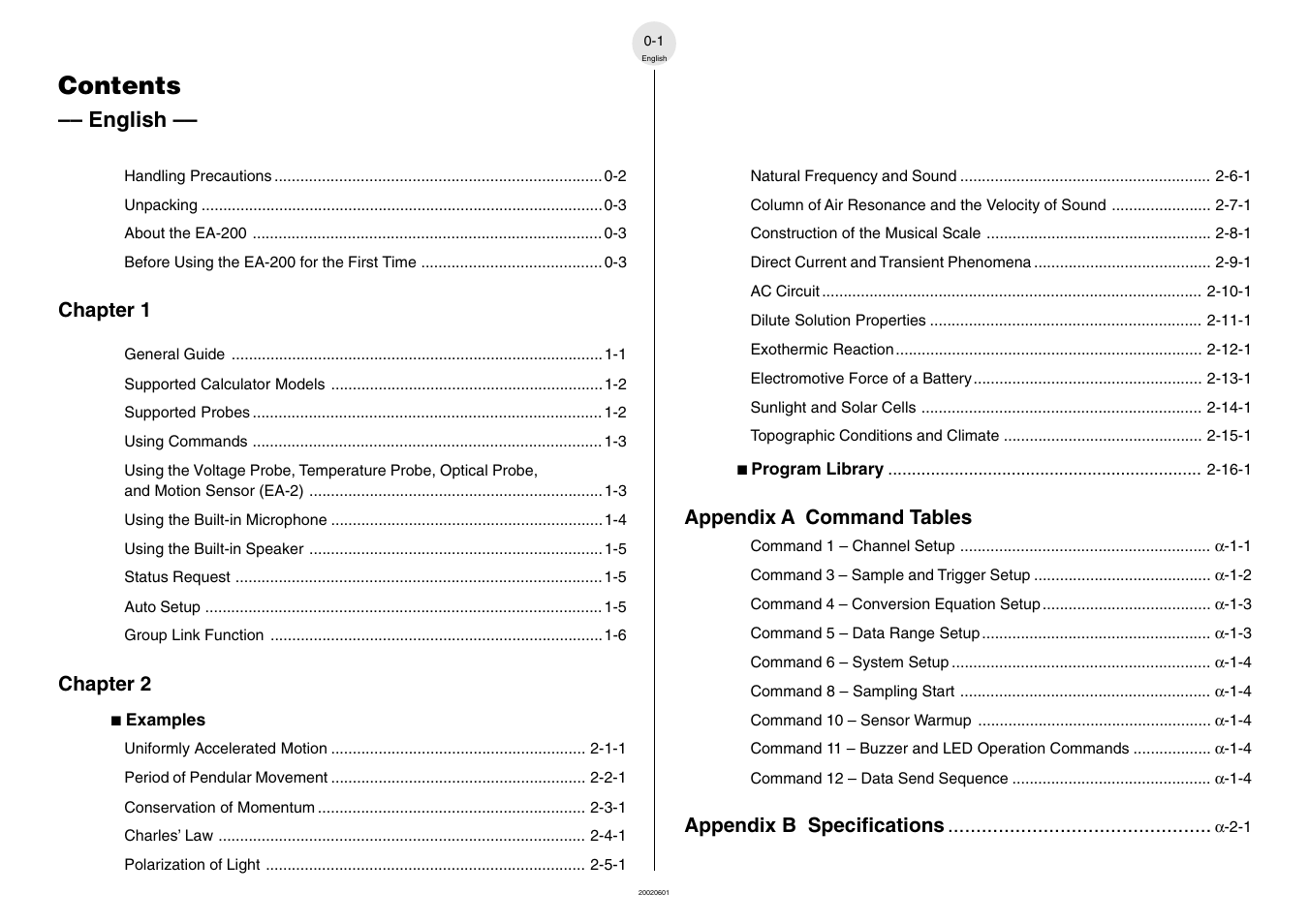 Casio EA-200 User Manual | Page 3 / 55