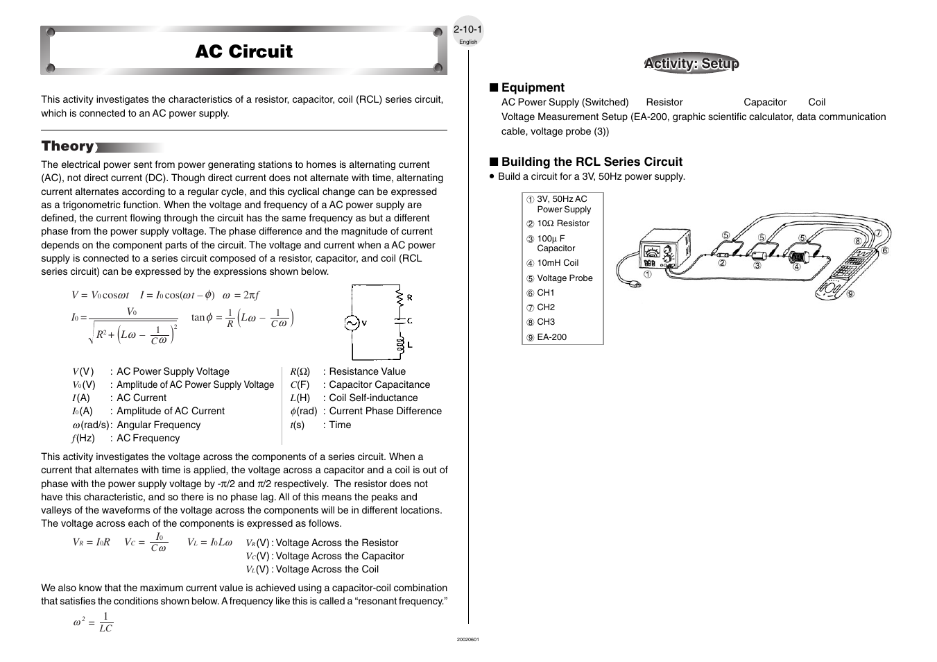 Ac circuit, Theory | Casio EA-200 User Manual | Page 32 / 55