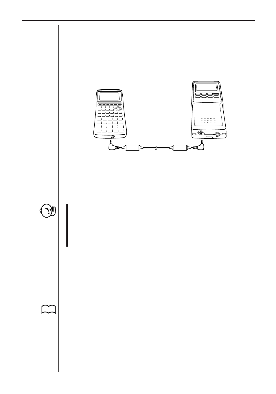 Connecting the data analyzer to a calculator, Connecting a probe, Chapter 1: getting ready | About input channels | Casio EA-100 Getting Ready User Manual | Page 13 / 14