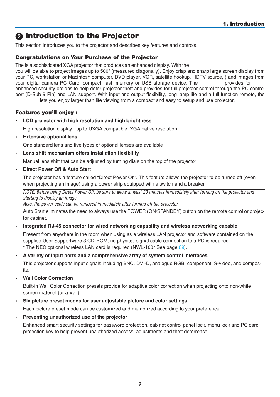 2) introduction to the projector, ᕢ introduction to the projector | Dukane 8808 User Manual | Page 12 / 178