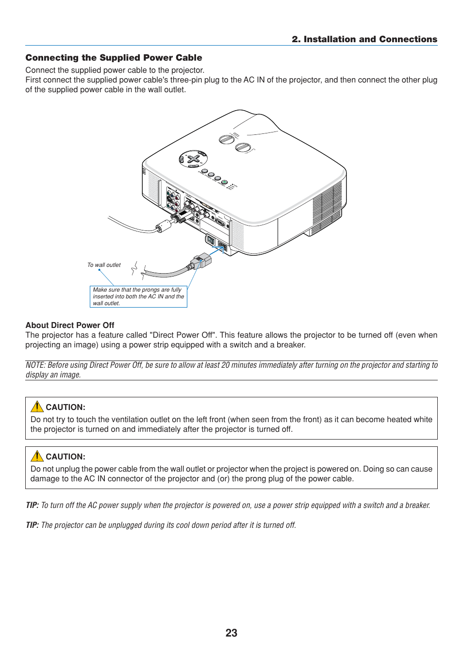 Connecting the supplied power cable | Dukane 8808 User Manual | Page 33 / 178