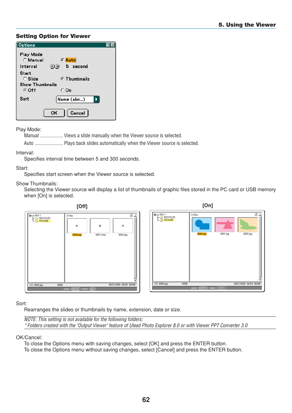Setting option for viewer, Using the viewer setting option for viewer | Dukane 8808 User Manual | Page 72 / 178