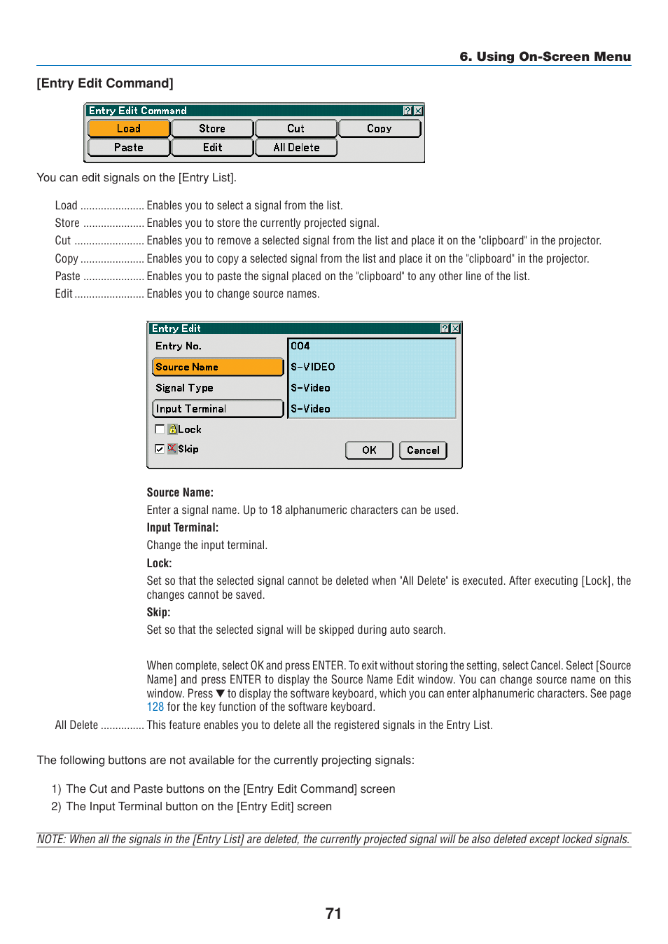 Entry edit command | Dukane 8808 User Manual | Page 81 / 178