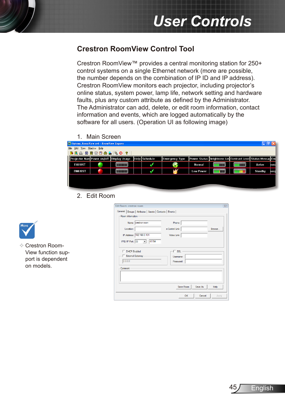 User controls | Dukane Data Video Recorder 8412 User Manual | Page 47 / 70