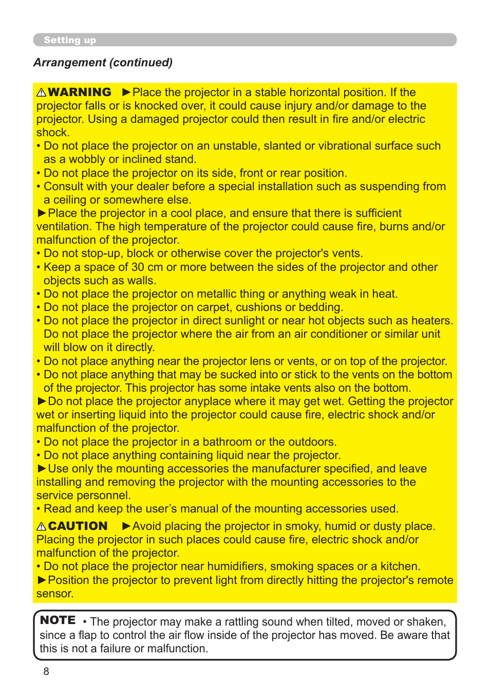 Dukane Projector 8110H User Manual | Page 8 / 65