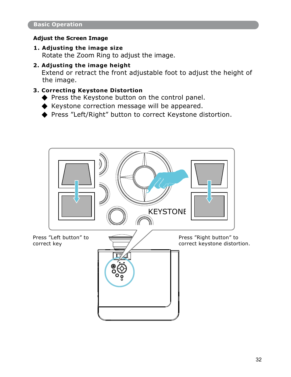 Keystone | Dukane Digital-Multimedia Projector None User Manual | Page 32 / 52