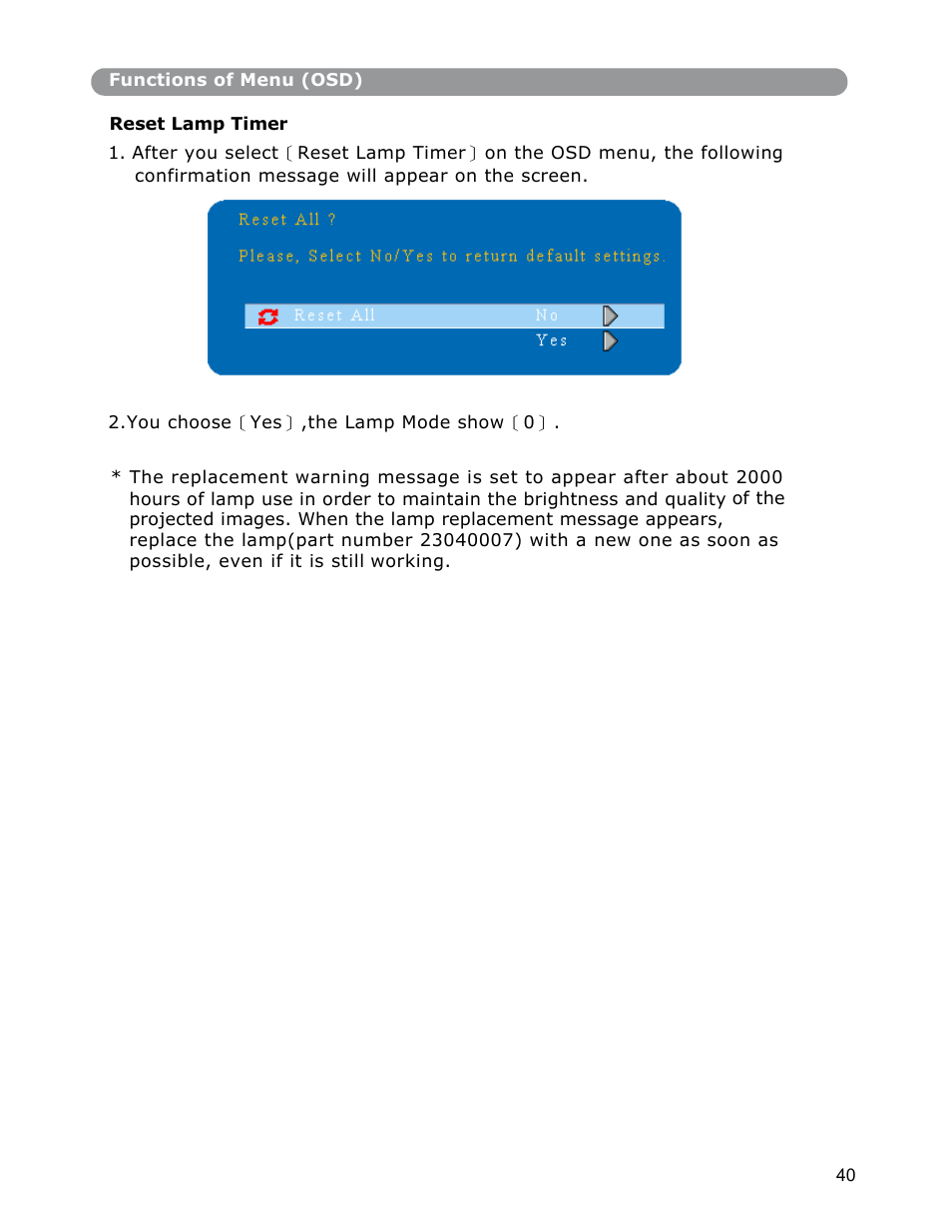 Dukane Digital-Multimedia Projector None User Manual | Page 40 / 52