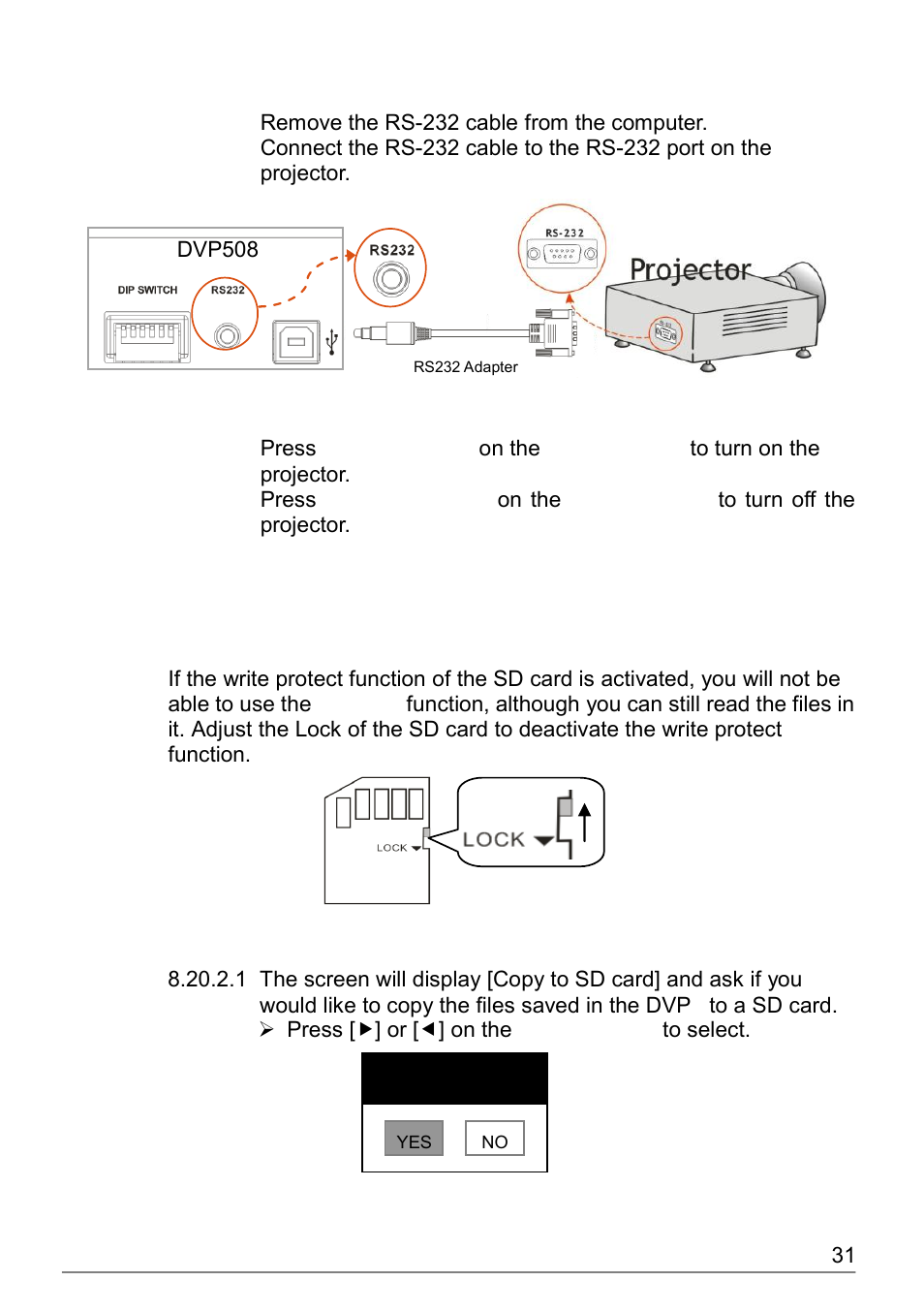 Using a sd card | Dukane Document Camera DVP508 User Manual | Page 32 / 45