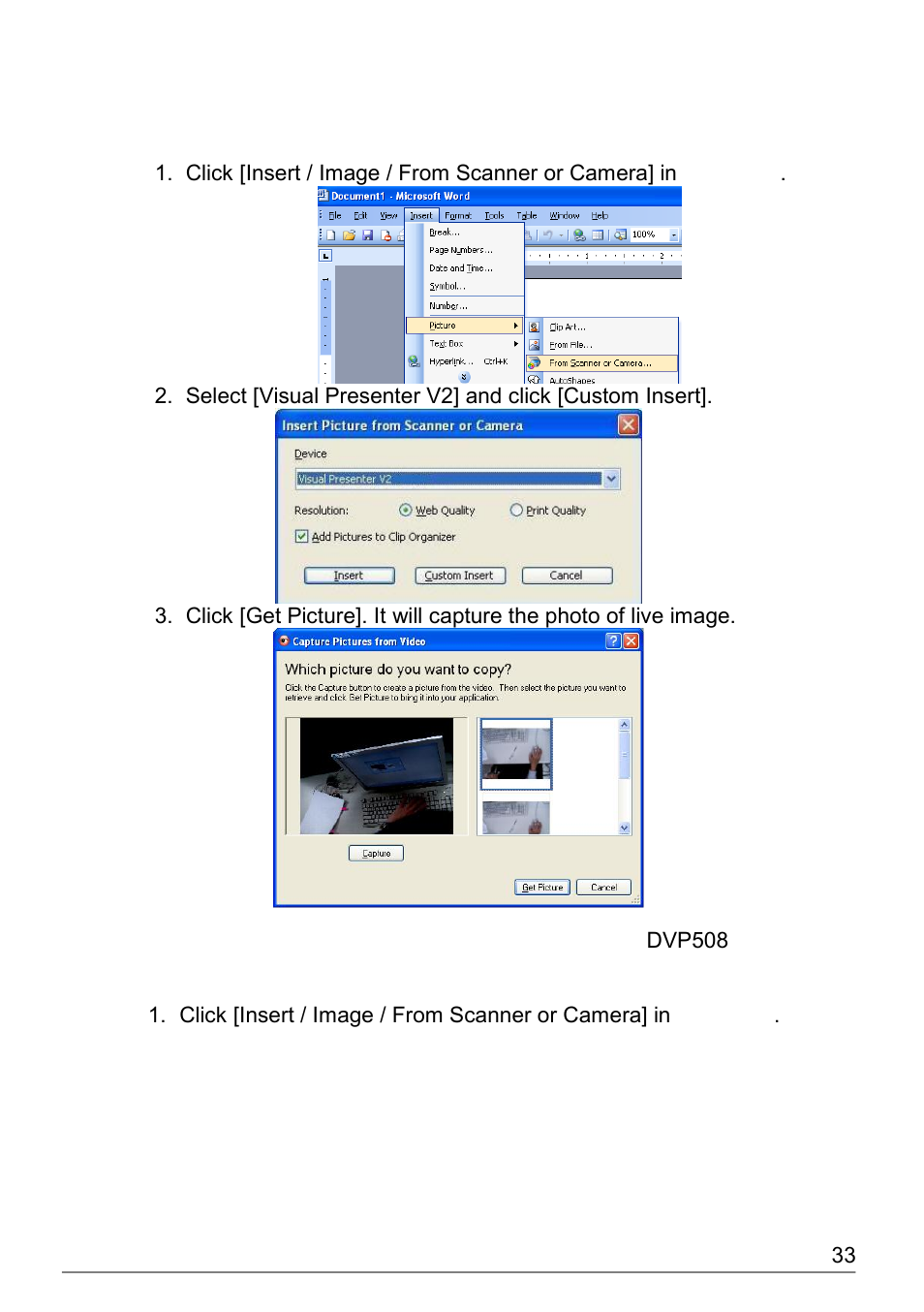 Dukane Document Camera DVP508 User Manual | Page 34 / 45