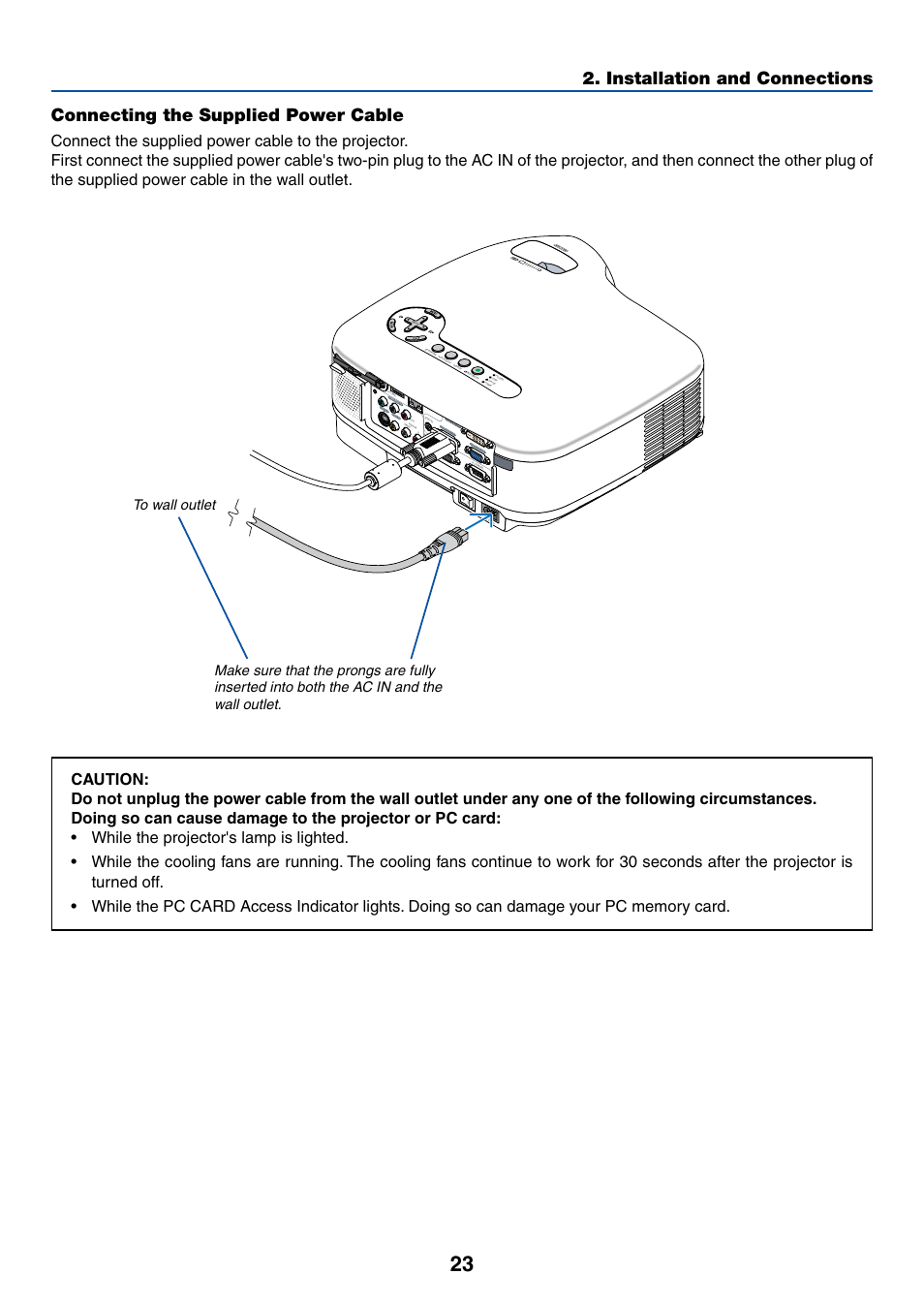 Connecting the supplied power cable | Dukane 8774 User Manual | Page 33 / 130