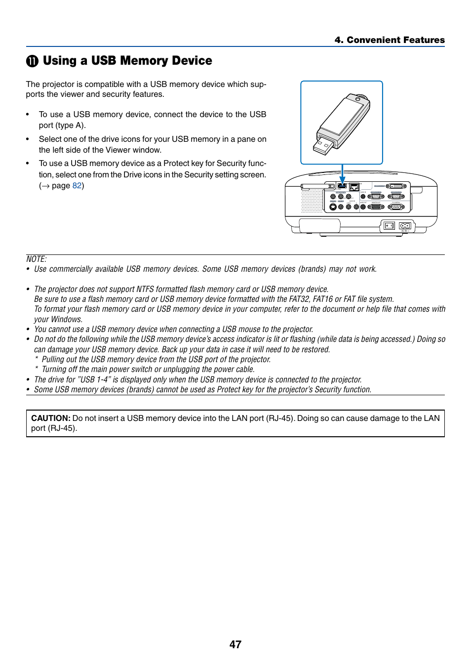 11) using a usb memory device, Convenient features | Dukane 8774 User Manual | Page 57 / 130