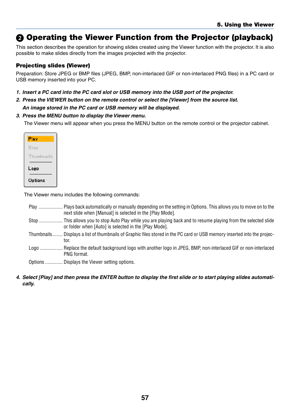 Projecting slides (viewer) | Dukane 8774 User Manual | Page 67 / 130