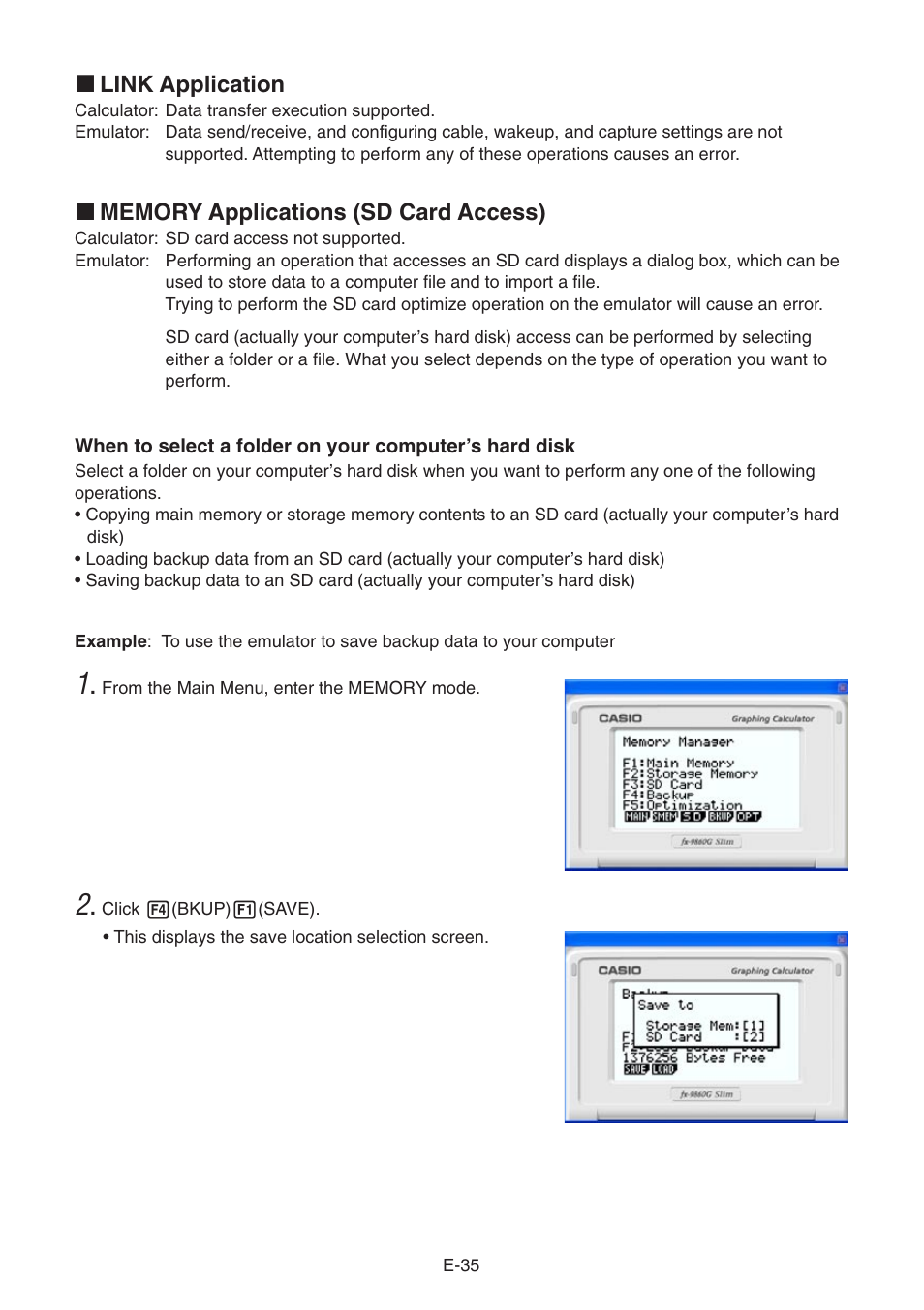 Casio fx-9860G SLIM Manager PLUS User Manual | Page 37 / 51