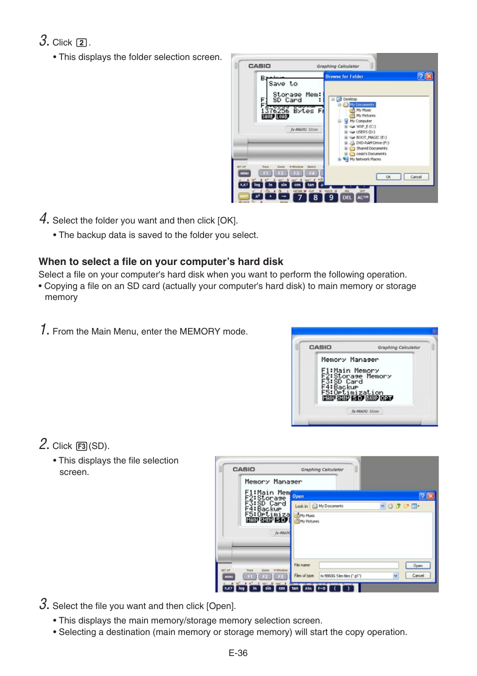 Casio fx-9860G SLIM Manager PLUS User Manual | Page 38 / 51