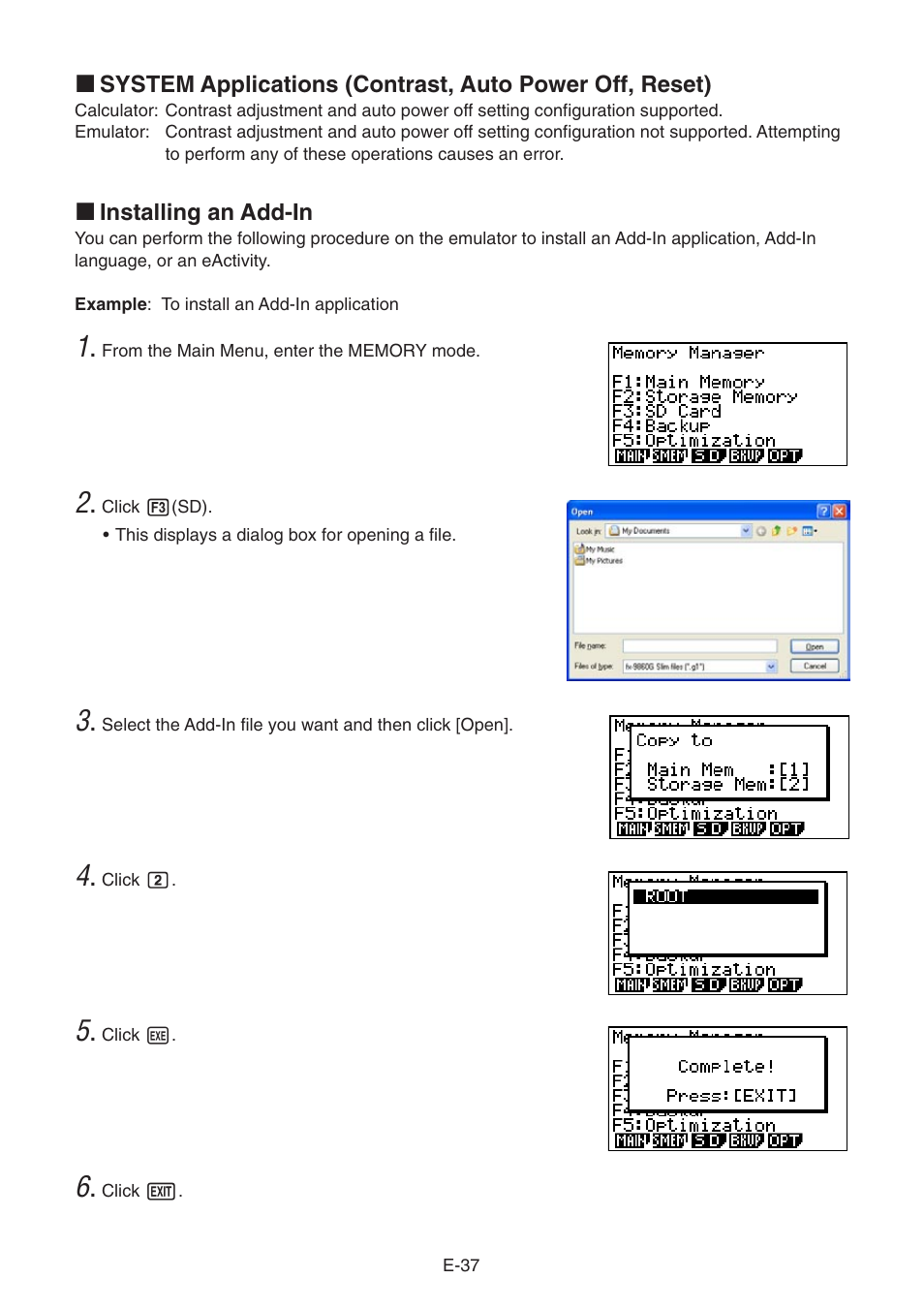 Casio fx-9860G SLIM Manager PLUS User Manual | Page 39 / 51