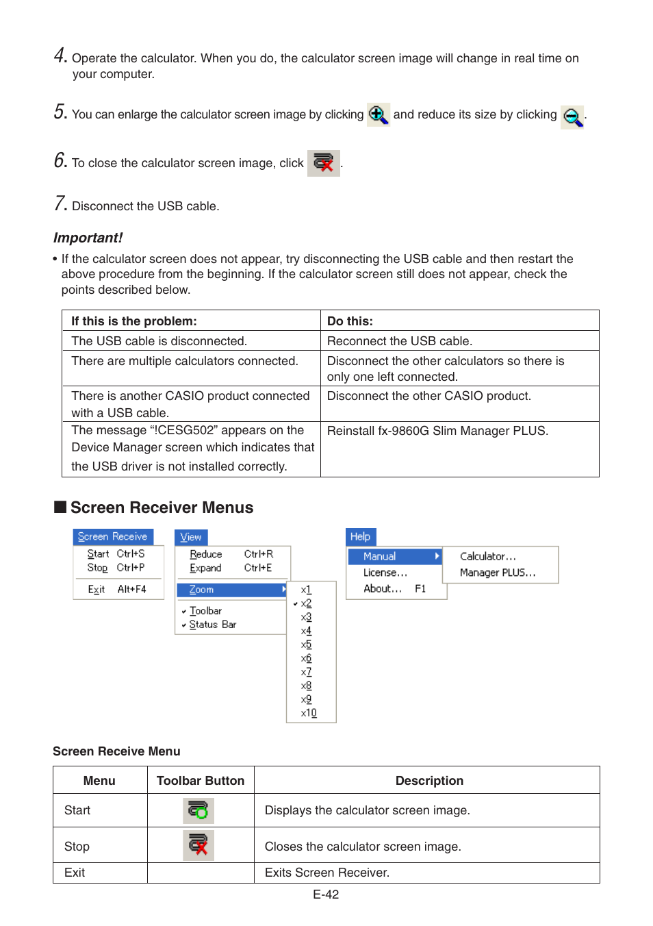 Casio fx-9860G SLIM Manager PLUS User Manual | Page 44 / 51