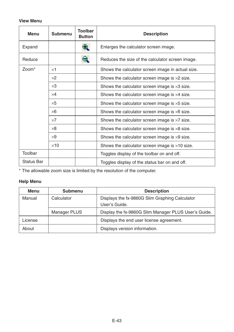 Casio fx-9860G SLIM Manager PLUS User Manual | Page 45 / 51