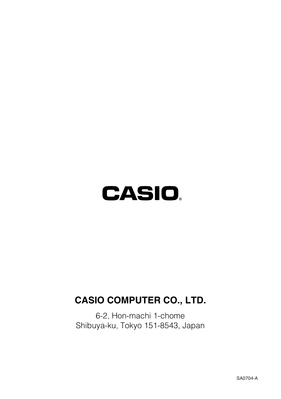 Casio computer co., ltd | Casio fx-9860G SLIM Manager PLUS User Manual | Page 51 / 51