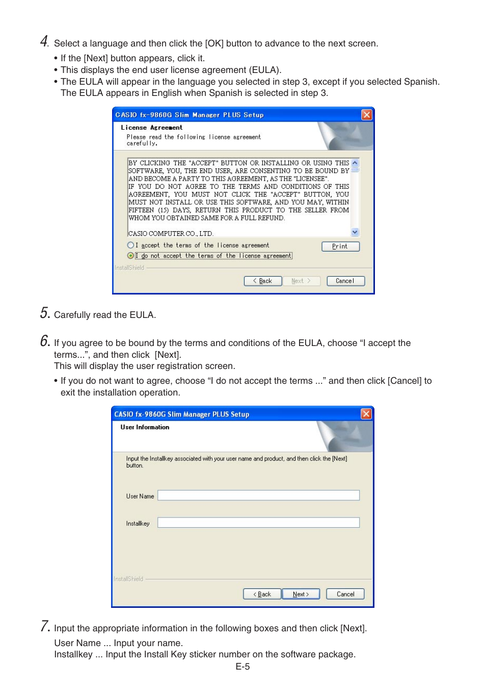 Casio fx-9860G SLIM Manager PLUS User Manual | Page 7 / 51