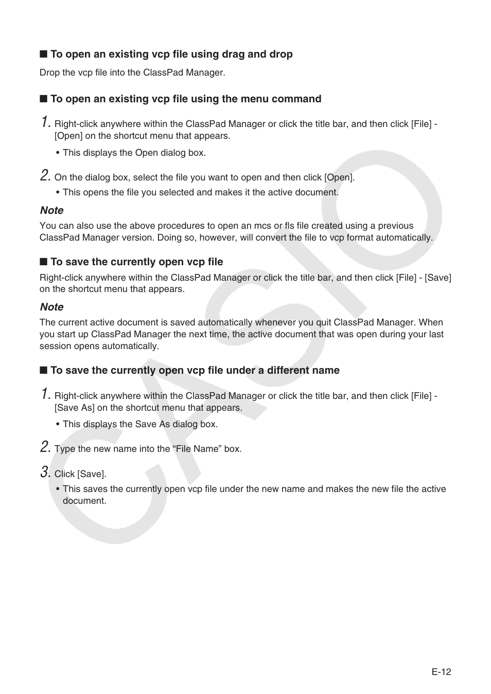 Casio ClassPad Manger for ClassPad II Series User Manual | Page 13 / 31